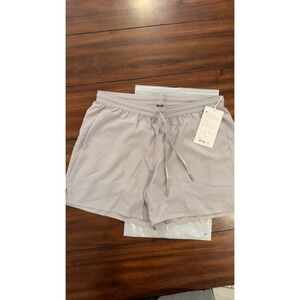 LSKD Mens Pace 5 Lined Performance Short Alloy Gray XL MAST00486 NEW